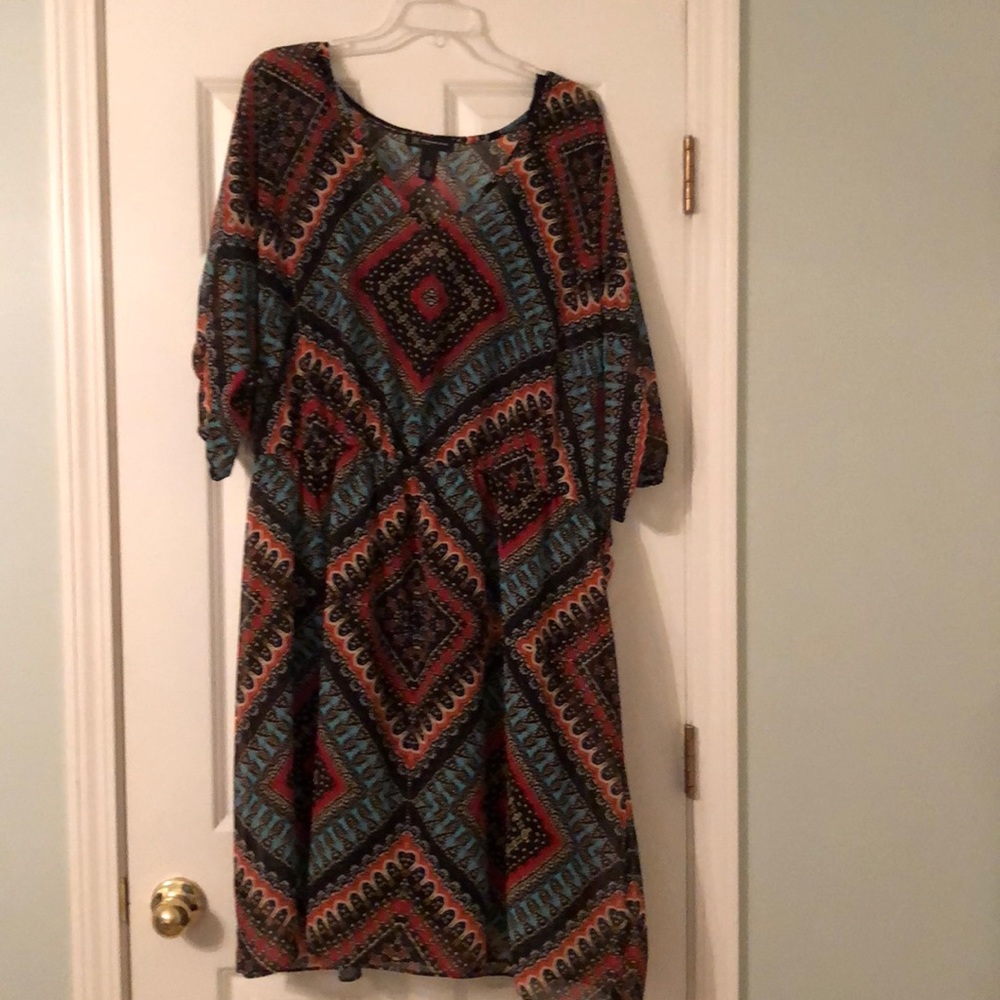 Plus size cold shoulder dress